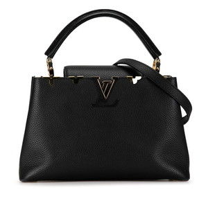 Louis Vuitton 2Way Black Capucines Shoulder Bag MM